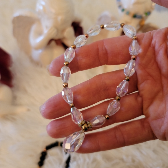 Lot of 3 Stretch Charm Bracelets - Black, Clear & Multi Colored - Picture 3 of 5